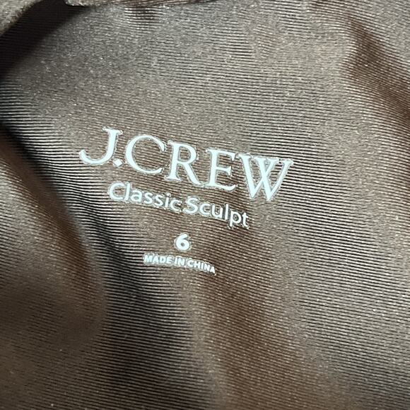 J Crew Long Torso Lana One Piece in Classic Sculpt™ Womens 6 Inky Espresso Brown - Picture 9 of 10